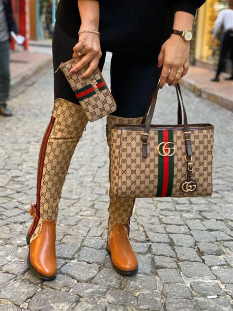 gucci matching shoes and bag set|Gucci boots tiktok.